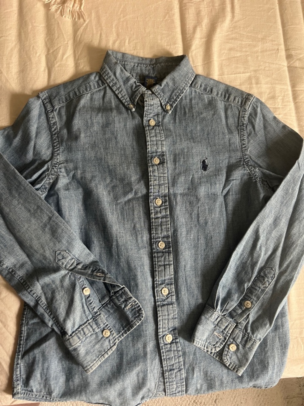 Polo by Ralph Lauren Light Blue Denim Button-Down Shirt - Boys